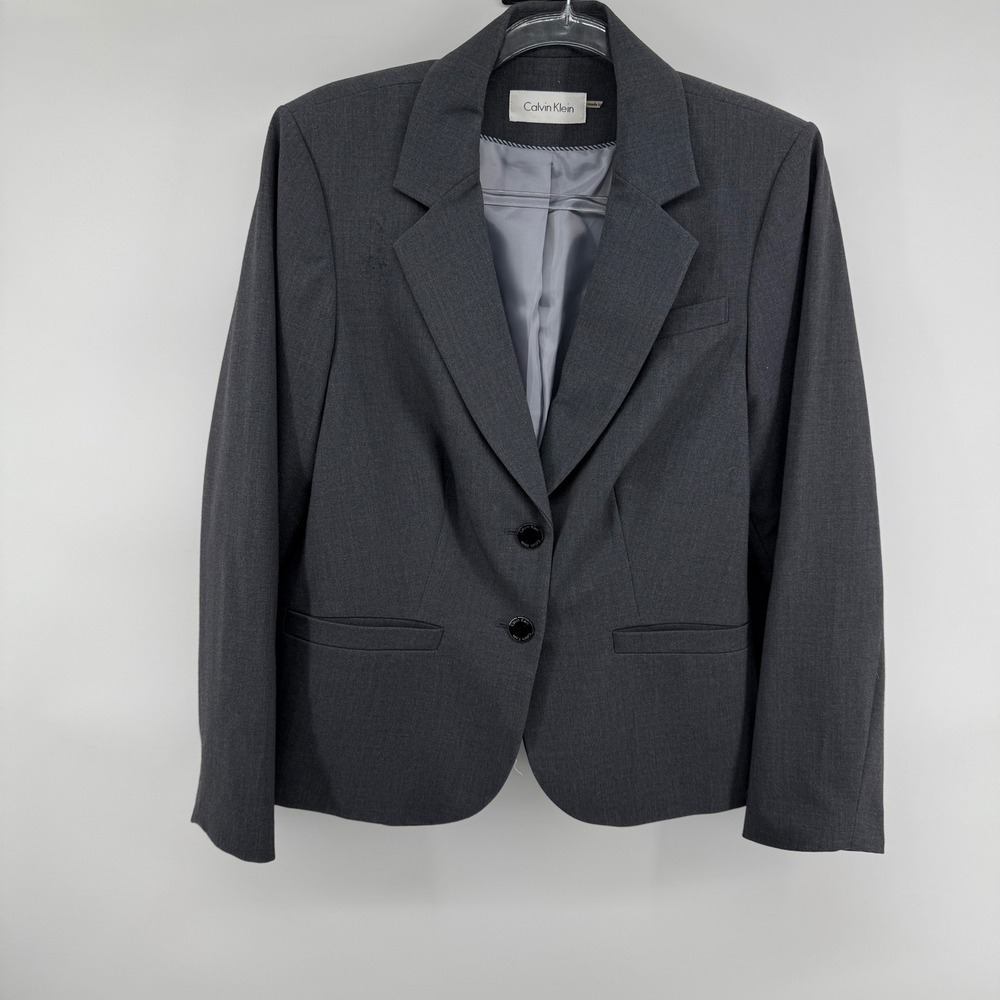 Calvin Klein Charcoal Gray Women's Blazer